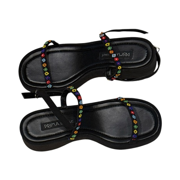 Prima Donna Shoes - Black Beaded Sandals 90's/Y2K!!!!